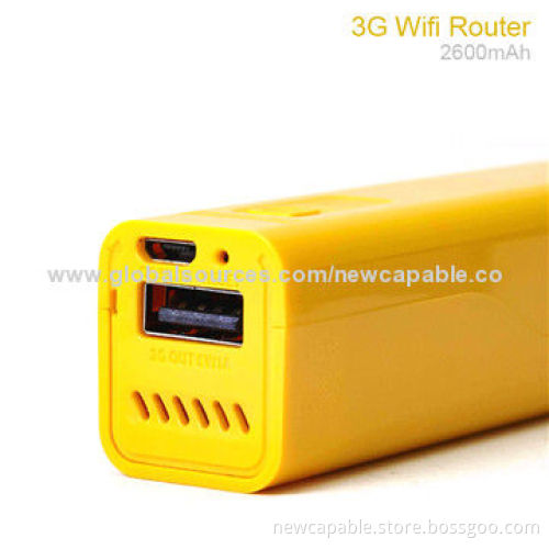 2,200mAh 3G Wi-Fi Router Power Bank with High-quality, 5V/1A Input